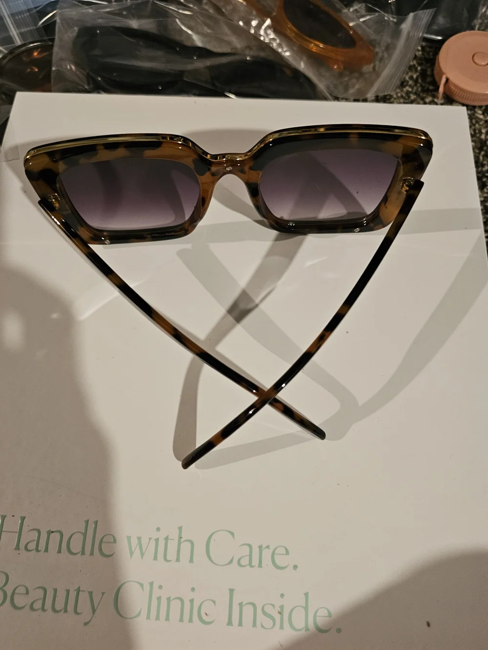 Tortoiseshell Square Oversize Sunglasses - Women Accessories
